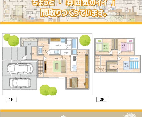ちょっと雰囲気の良い手書き風の間取り図を書きます 不動産の広告、新築記念のプレゼントにもご活用ください！ イメージ1