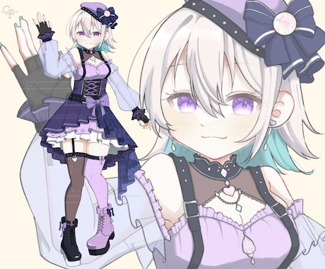 アニメ塗りでキャラデザ・全身立ち絵を描きます イメージ1