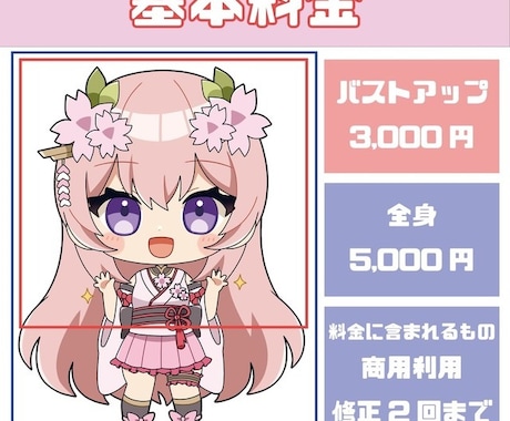 商用利用無料！可愛いミニキャライラスト制作します 配信用・グッズ用にもOK！かわいいミニキャラ制作します！ イメージ2