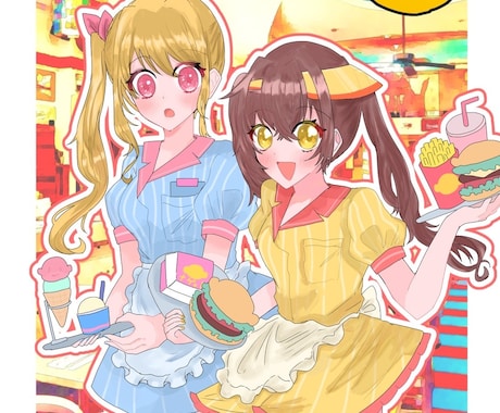 キラキラ☆可愛い　独創的なイラストを提供します イラスト歴6年の女子中学生イラストレーター（自称）が描きます イメージ2