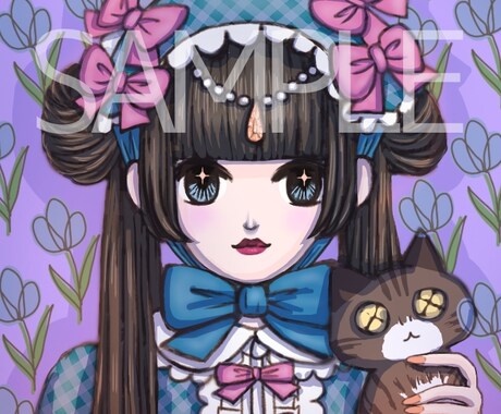 SNSアイコン作成します 自分だけのかわいいイラスト作成⋆͛♡⋆͛ イメージ2