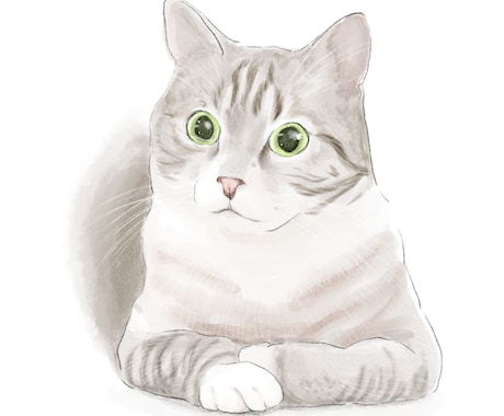 ペット・動物の水彩風イラストを描きます イメージ1