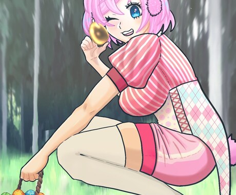 立ち絵、アイコン、キャラ制作など何でも承ります スタイルのいい女性からムキムキの男性まで幅広く描きます！ イメージ1