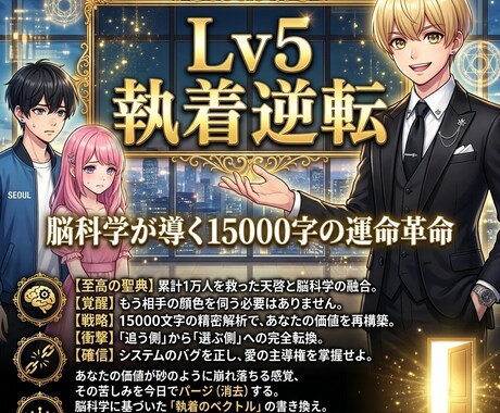 Lv5 執着逆転｜天啓脳科学で最高価値を設計します 愛の主導権をハック。脳科学が導く15000字の運命革命。 イメージ1