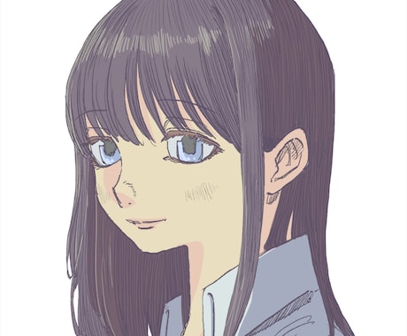淡く優しい絵柄でアイコン用人物の制作を致します ◆アイコンやサムネイル等、透明感あるイラストをご希望の方に！ イメージ1