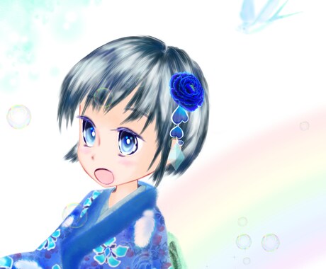 キャラクター、アイコンイラスト等、制作しています 淡く柔らかい絵を中心に描いてます。 イメージ1