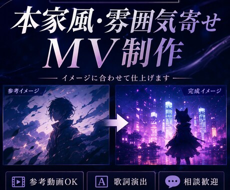 ボカロ・歌ってみたのMV制作します ボカロ・歌ってみた対応｜ＡＩ映像×プロ編集 イメージ2