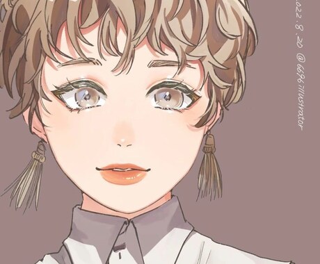目を引く おしゃれな キャラアイコン 描きます ｜【商用可】SNSで使えるアイコン作成 .｡.:✽・ﾟ イメージ1