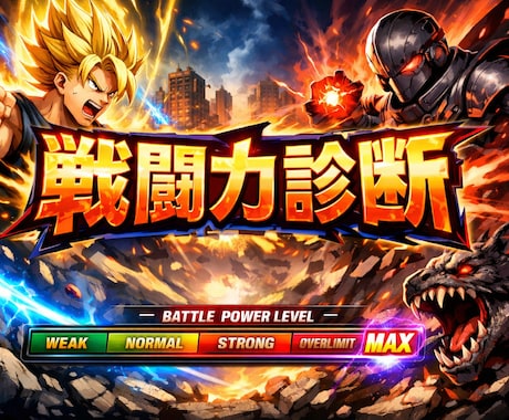 あなたの『戦闘力』を診断します 霊的才能がどこに眠っているのか７項目から測定していきます イメージ1