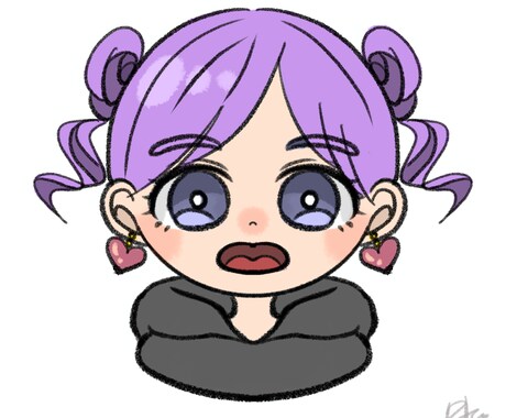 オリジナルなアイコンをすぐにお描きします 簡単なテンプレートを記入して可愛いアイコンが完成☆ イメージ1