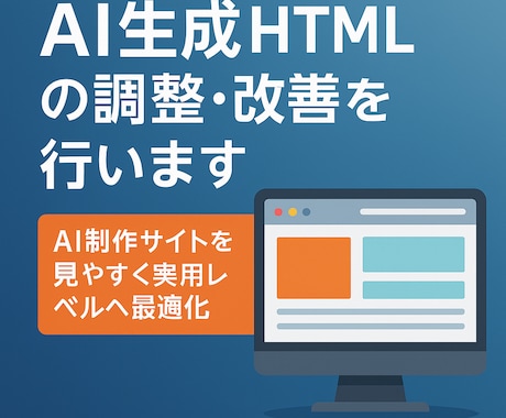 AI生成HTMLサイトの調整・改善を行います AI制作サイトを見やすく実用レベルへ最適化 イメージ1