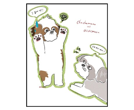 ペットのイラスト描きます 愛犬ちゃんをゆる〜くポップなイラストに！ イメージ2