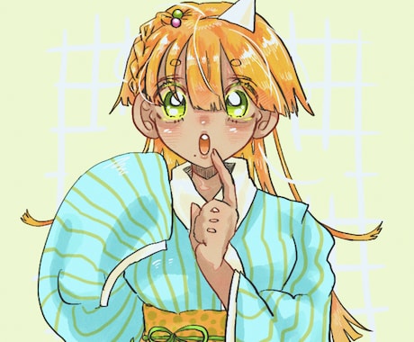 おめめきゅるきゅるイラストを描きます アイコンなどで使用できる可愛い女の子のイラストを作成します。 イメージ2