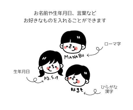 大切な思い出を形に、顔のデフォルメイラスト描きます A4と待ち受け用の豪華2データ納品！ イメージ2