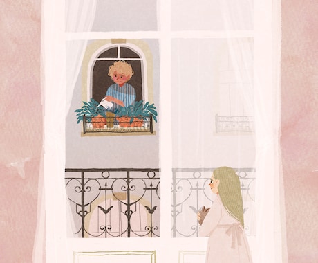 絵本のように暖かいイラストを作成します 人物や動物も◎優しい雰囲気が好きな方に。お気軽にどうぞ〜 イメージ2