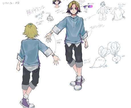 V配信用のキャラデザ〜モデリング用素材の作成します あなたのこだわりを詰め込んだキャラクター作成をお手伝いします イメージ2