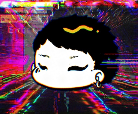 サイケデリックでガツンと目を引く絵を描きます サイケデリックでケミカルな世界観にポップな人物イラスト イメージ2