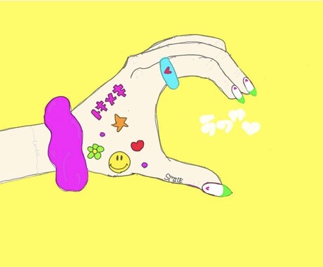 カラフルPOPにイラストやロゴ手書きします カラフルポップ手書きオリジナルイラスト文字 イメージ2