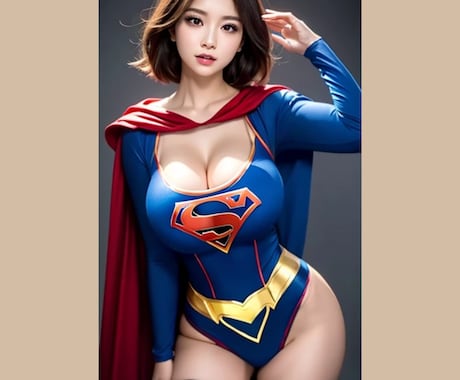 スーパーウーマンAI美女の写真を差し上げます スーパーウーマン美女画像をランダムで20枚提供 イメージ2