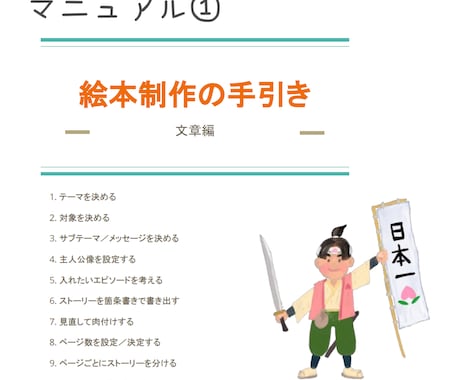 絵本作家がご希望に沿った応援マニュアルを提供します 絵本作家のサポートとなるマニュアルをお渡しする形式 イメージ2
