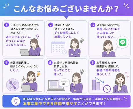 UTAGE【導入から構築まで】伴走します 毎月運用経験有！運用しやすいUTAGE構築を伴走サポート イメージ2