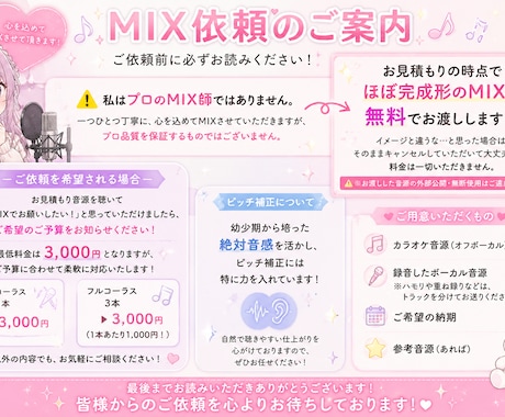激安価格でMIXします サービス内容を必ずお読みください！！！ イメージ1