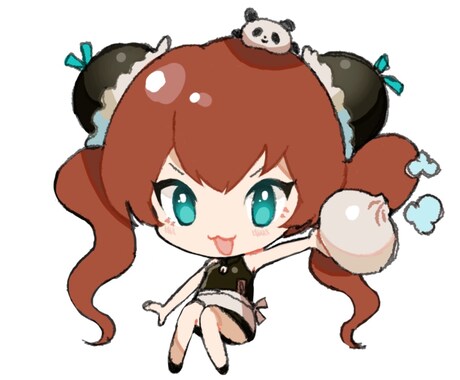 プニッ！愛嬌◎なかわいい2頭身キャラを描きます かわいい2頭身ミニキャラをお届けします♪ イメージ2