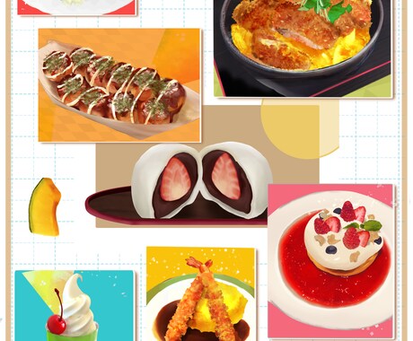 商用利用OK！食べ物✖キャライラスト描きます どんな食べ物でもお任せください！ イメージ2