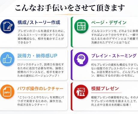 プレゼン資料のコンサルします プレゼン資料作成のプロが、あなたの資料の改善点を的確に指導！ イメージ2