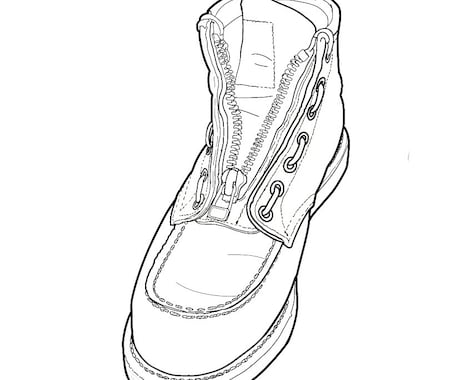 革靴 線画イラストにします イメージ1
