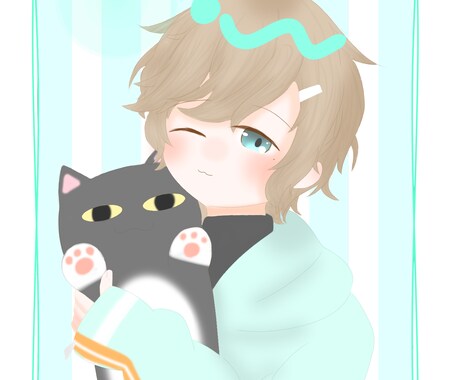 ふわっとしたイラストかきます 線画の主張が少ないふわっとしたイラストです！ イメージ1