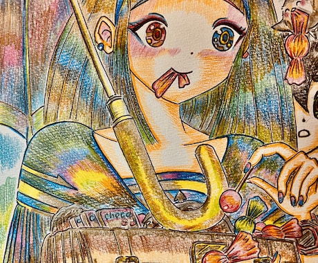 あなたのオリジナルヒロイン手描きします 全てアナログ手描き、色鉛筆仕上げでお届けします。 イメージ2