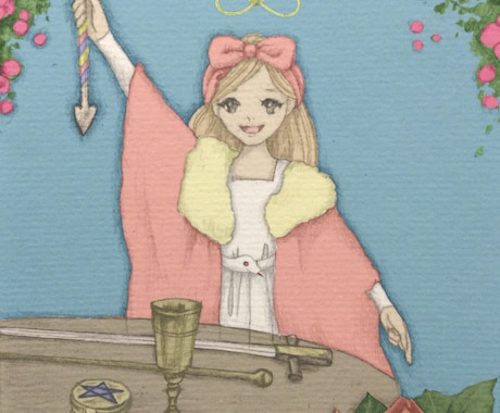 タロットやオラクルカードのイラスト描きます 手描き風の優しいイラスト。オリジナルカード作成用にも。 イメージ1