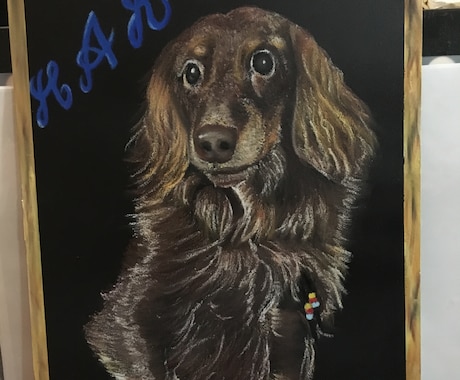 あなたの愛犬お描きします chalk art★ プレゼントにも イメージ1