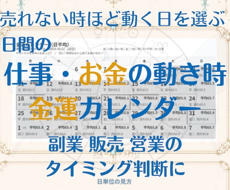 副業・営業の動く日を占星術で30日鑑定します 告知・出品・営業・値上げのタイミングを可視化！ イメージ1