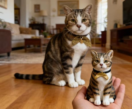 写真から作るフィギュア｜愛犬・愛猫似顔人形ます オーダーメイド 犬・猫そっくり 肖像画 うちの子 置物 イメージ2