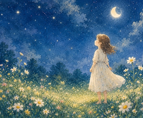 絵本のような優しいアートを制作します 毎日に小さな幸せを届ける一枚のアート イメージ1