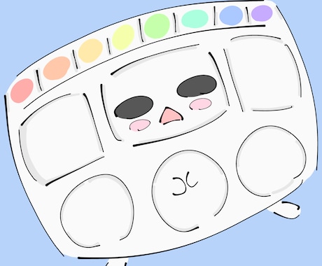 物などをミニキャラクターにして描かせていただきます 可愛いさのあるようにさせていただきます！ イメージ2