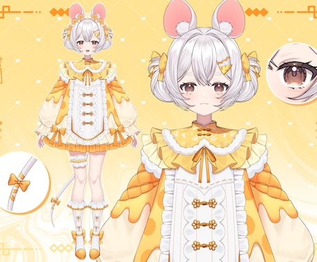 理想のVtuber用パーツ分けイラストを作成します 商用利用込み！修正無制限で承ります！ イメージ2