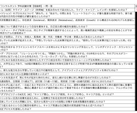 キャリコン　学科【理論家編】頻出シートお譲りします キャリアコンサルタント最短2日の学科対策（理論家編）で合格！ イメージ2