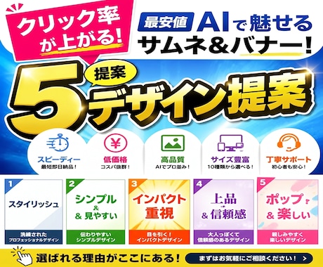 大好評！格安サムネイル＆バナー等を5案ご提案します 【好評！】視点誘導を考慮！思わずタップしたくなるデザイン！ イメージ1