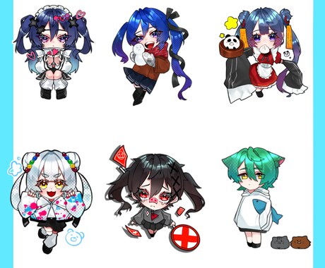 かわいいミニキャラ（SDイラス）描きます 商用利用OK！返礼品やグッズ用、観賞用まで幅広く承っています イメージ2