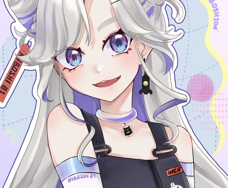 ラフ修正無制限！イラスト・ヘッダーなど作成します キラキラポップなイラストを描きます！お気軽にご相談ください！ イメージ2