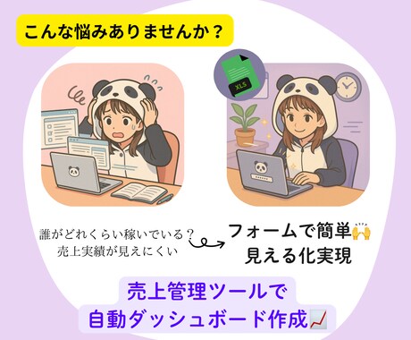 建築業界向け｜便利な売上管理ツール販売します フォーム入力だけでダッシュボード完成！売上管理ツール イメージ2