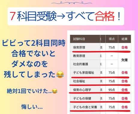 一発合格した保育士試験のゴロ合わせシートあります 簡単に覚えられる自作の語呂合わせ暗記シートです、9教科あり イメージ2