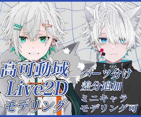 高可動域モデリング作成いたします ミニキャラlive2dモデリングも対応いたします イメージ1
