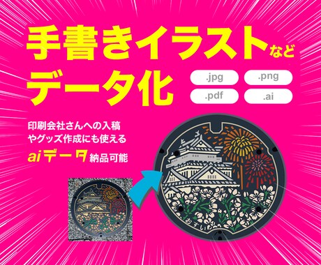 あなたがお持ちの画像、イラストなどをデータ化します 素早く、丁寧にトレースし、データに仕上げます。 イメージ1