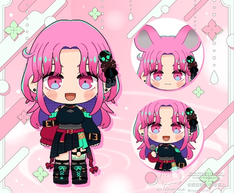 ミニLive2D用パーツ分けイラスト製作いたします ちびキャラのLive2Dを作りたい方に！ イメージ2