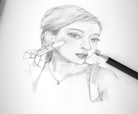 鉛筆で似顔絵作成します 黒鉛筆による繊細な似顔絵を作成致します。 イメージ2