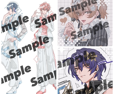 淡い色合いでイラストを描きます キャラクターイラストを描きます イメージ1